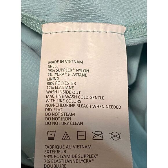 Prana Locano Bra Tank Top Womens M Ice Blue Stripe Racerback Gym Run Yoga - Picture 3 of 5